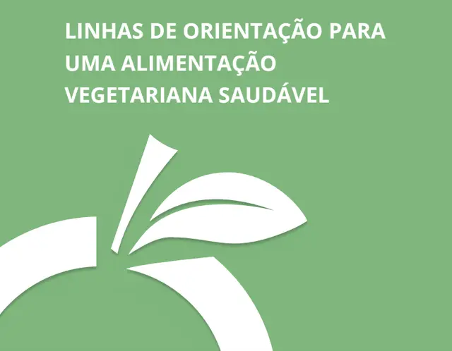 Capa do material "Linhas de orientação para uma alimentação vegetariana saudável". - Foto: Reprodução