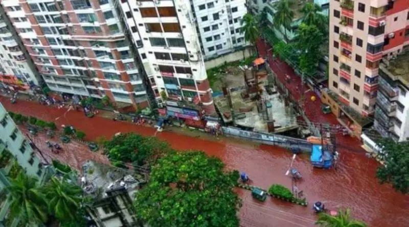 Bangladesh é inundada com o sangue de animais