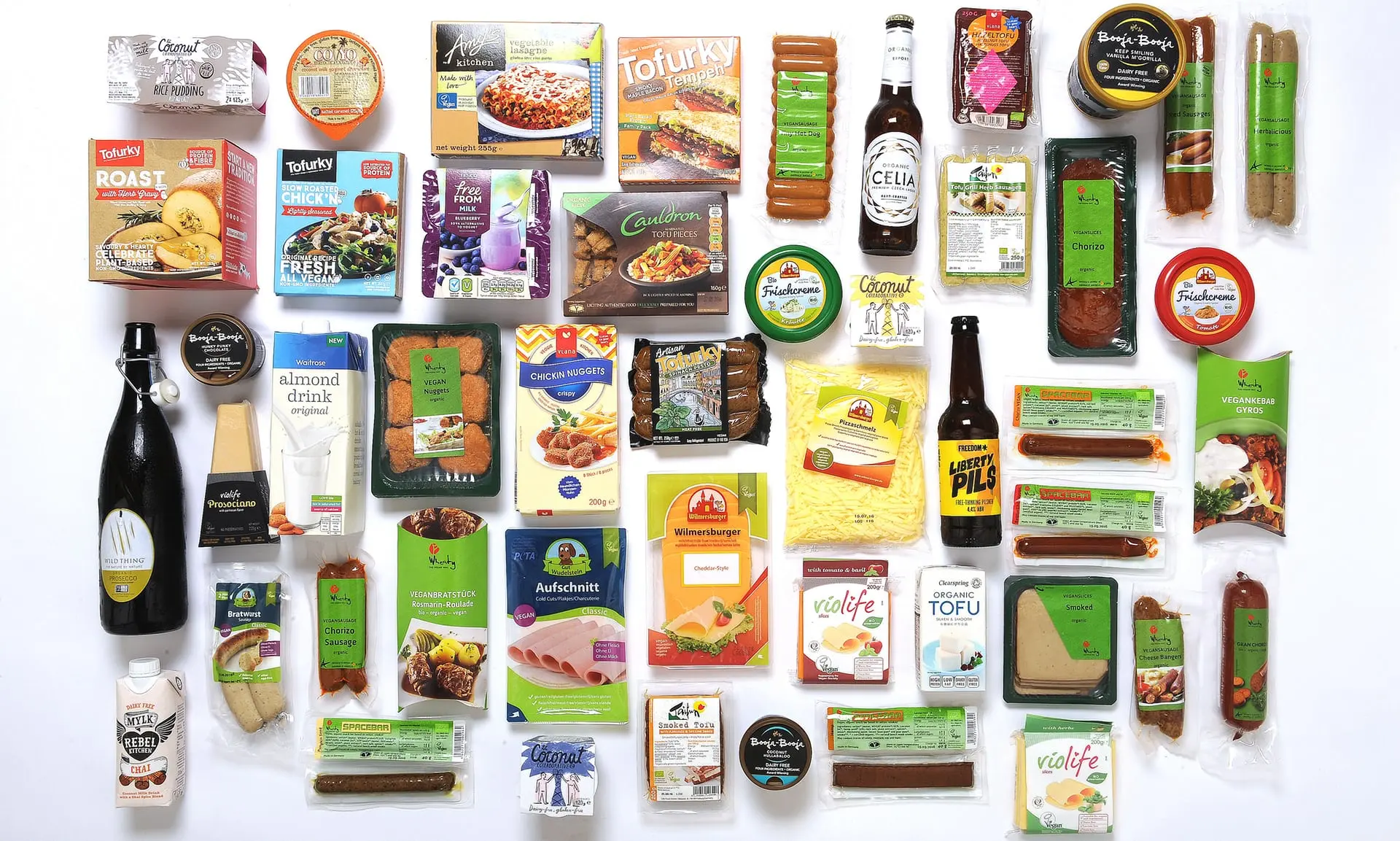 A diversidade de produtos veganos inseridos no mercado britânico.