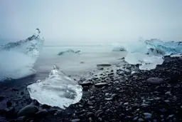 Imagem de geleira derretendo
